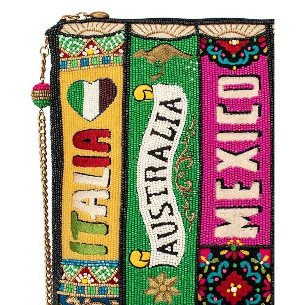 NEW MARY FRANCES women's well traveled crossbody clutch bag in multi - Picture 2 of 2